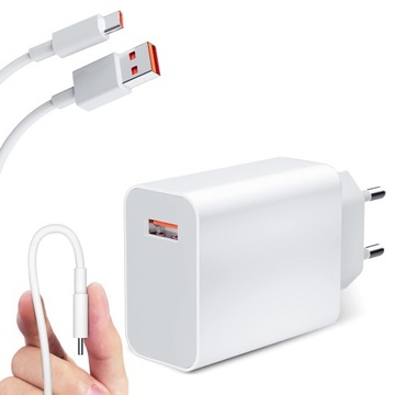 MIJIA 33W WTYCZKA ŁADOWARKI SZYBKIE ŁADOWANIE Z 2M KABLEM ŁADUJĄCYM USB-C