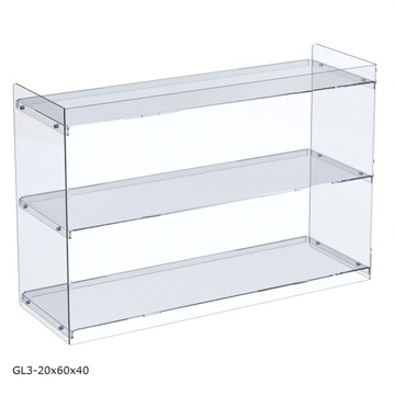 Gablota Regał do biura na ladę 20x60x40cm z PLEXI