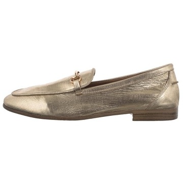 Buty Półbuty Damskie Wsuwane Mokasyny Venezia Złote 0028313 Gold