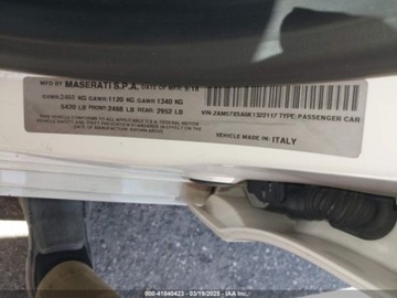 Maserati Ghibli III Sedan Facelifting 3.0 V6 350KM 2019 Maserati Ghibli 2019 MASERATI GHIBLI 3.0 Benzyna 350KM, zdjęcie 13