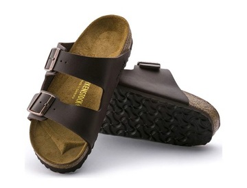 Klapki Birkenstock Arizona BF brązowe 51703 41