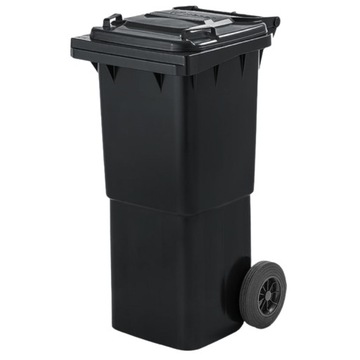 Plastikowy kosz czarny 60l