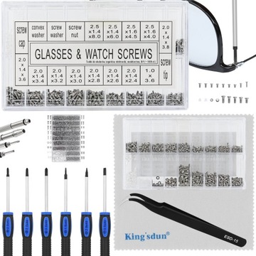 НАБОР ВИНТОВ ДЛЯ РЕМОНТА СТЁК, НОСОВ ЧАСОВ, ОТВЕРТКА, Пинцет, Тряпка