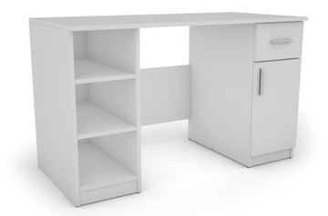 Biurko Białe 120cm Funkcjonalne Do Pokoju Biura