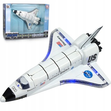 Alloy acousto-optic echo space shuttle toy