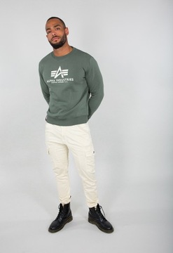 Alpha Industries Basic sveter vintage zelený XL