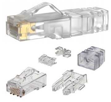 Wtyk 8P8C końcówka RJ45 UTP kat6 cat.6 drut 1szt