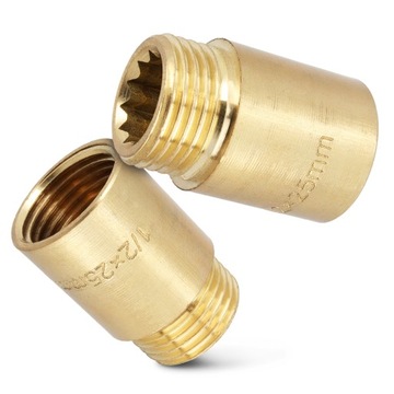 ЛАТУННЫЙ СОЕДИНИТЕЛЬ, УДЛИНИТЕЛЬ ВОДЯНОЙ ТРУБЫ 1/2 25 ММ