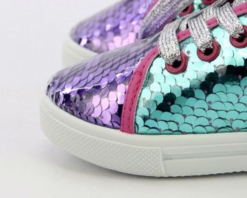 JoJo Trampki Buty dziecięce Cekiny + Kokarda 24