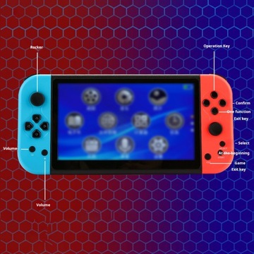 Портативная игровая консоль 7-дюймовый TFT-экран, более 1000 встроенных игр