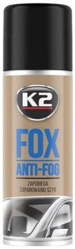K2 ANTI FOG FOX ŚRODEK PŁYNPRZECIW PAROWANIU SZYB I LUSTEREK 150 ML