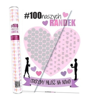 PLAKAT ZE ZDRAPKĄ DLA PAR #100NASZYCHRANDEK PRACA ZBIOROWA