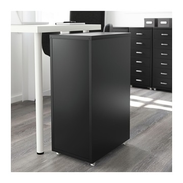 IKEA HELMER Komoda na kółkach, czarny 28x69 cm