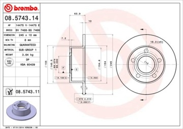 ЗАДНИЕ ДИСКИ + КОЛОДКИ BREMBO AUDI A6 C5 245MM