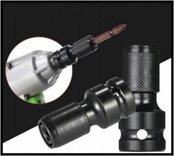 АДАПТЕР АДАПТЕР ДЛЯ УДАРНЫХ КЛЮЧЕЙ, СВЕРЛ, ТРЕЩОТКИ 1/2 1/4 ШЕСТИГР.