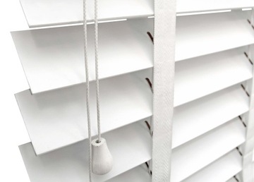 ŻALUZJE BIAŁY DREWNIANE 50mm 220x80