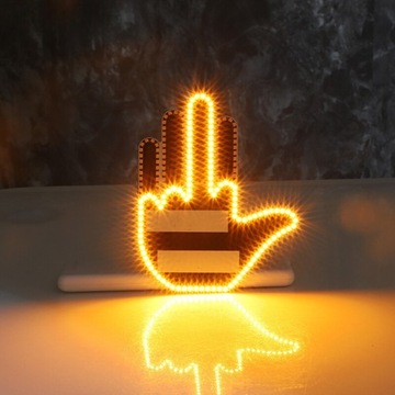 СВЕТОДИОДНАЯ РУЧКА для сигнализации жестов на заднем стекле автомобиля Средний палец