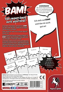 Pegasus Spiele NIEPRZYZWOITA GRA SŁÓW BAM! w Języku Niemieckim