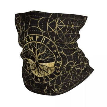 Tree Of Life With Triquetra Bandana Neck Gaiter for Hiking Cycling Women
