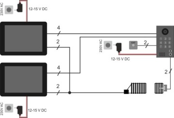 Видеодомофон на две семьи 8