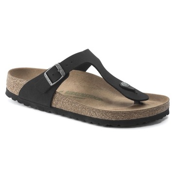 Klapki damskie Birkenstock Gizeh BIRKO FLOR MODNE JAPONKI PROFILOWANE VEGAN