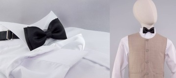 MUSZKA KOMUNIJNA CHŁOPIĘCA SATYNOWA CZARNA