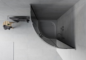 MEXEN RIO ГРАФИТ ДУШЕВАЯ КАБИНА 70 x 70 СМ ХРОМ + ДУШЕВОЙ ПОДДОН