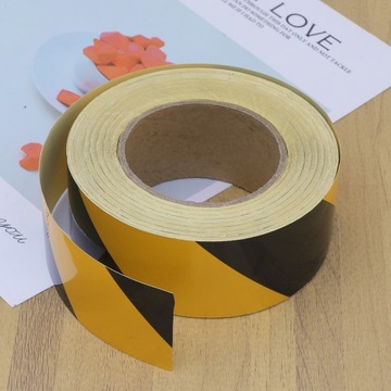 Żółta taśma do znakowania podłóg, 2 szt
