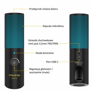Конденсаторный микрофон 7Ryms SR-AT10 USB-C