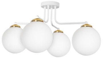 LAMPA SUFITOWA WISZĄCA SZKLANA KULE ZŁOTA LOFT LED