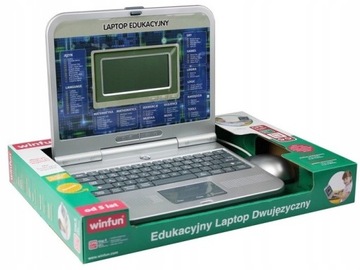EDUKACYJNY LAPTOP DLA DZIECI INTERAKTYWNY 5+ PREZENT NA MIKOŁAJKI NA ŚWIĘTA