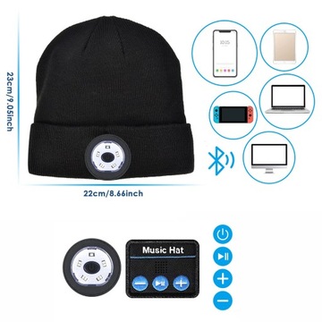 ШЛЯПА С НАУШНИКАМИ И СВЕТОДИОДНОЙ ЛАМПОЙ РАБОЧЕГО ПОДСВЕТА