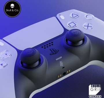 KOMPLET NAKŁADKI GUMKI NA ANALOGI SKULL&CO PAD PS5/PS4/NS Pro Czarne 4 szt.