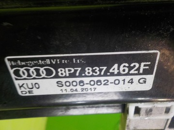 AUDI A3 8P II 08R CABRIO ZVEDÁK OKNO PRAVÝ PŘEDNÍ 8P7959801A 8P7837462F
