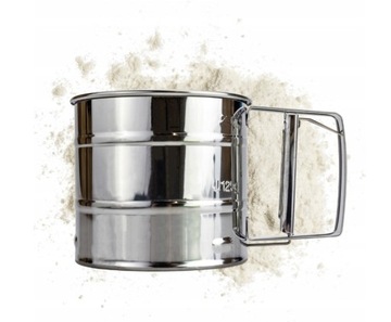 КУХОННОЕ СИТО ДЛЯ МУКИ САХАРА КРУЖКА СТАЛЬНОЕ СИТО