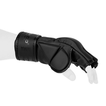 RĘKAWICE MMA GRAPPLINGOWE TRENINGOWE PŁASKIE NA WOREK CZARNE BUSHIDO L