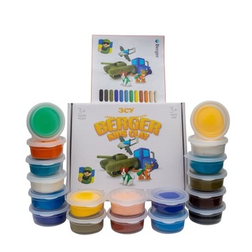 B-CLAY MASA PLASTYCZNA ARMIA 18 pojemniczk 500 g