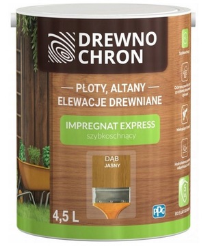 DREWNOCHRON Impregnat EXPRESS Ogród 4,5L Dąb Jasny