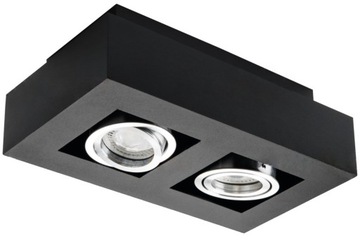 Sufitowa oprawa lampa punktowa 2xGU10 czarny