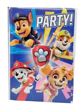 Zaproszenia urodzinowe Kartki z zaproszeniem z kopertami Psi Patrol Party!