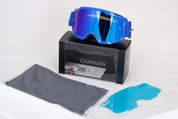 LS2 ЗАРЯДНОЕ УСТРОЙСТВО GOGGLE CROSS ENDURO MOTOCROSS ATV СИНИЙ 2 очка зеркало видоискатель