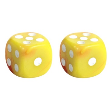 ZESTAW 2 KOSTEK K6 RPG CZERWONA PLAGA 1,6 CM