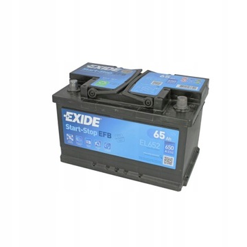 Akumulator Exide EFB 12V 65Ah 650A P+ EL652 Start Stop MOŻLIWY DOWÓZ MONTAŻ