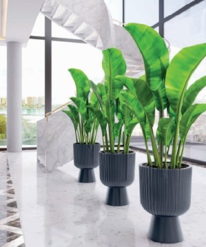 Крепкий, устойчивый вазон Keli Mika 30 ECO h43 белый