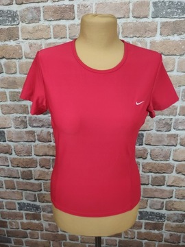 NIKE Treningowa KOSZULKA T-SHIRT Czerwony Dri-Fit L