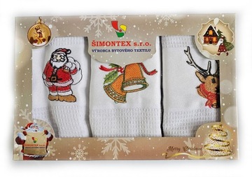 Комплект кухонных полотенец с вышивкой 3 шт. Комплект 40х60 Узор 13 Кофейный