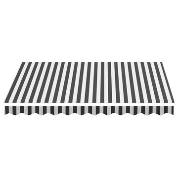 ZAPASOWA TKANINA NA MARKIZĘ POLIESTER 300X250CM ANTRACYTOWO-BIAŁA