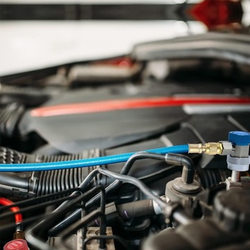SZYBKOZŁĄCZKI DO KLIMATYZACJI SAMOCHODOWEJ AC R134A ADAPTERAMI 1/4''