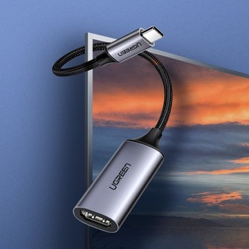 Адаптер Ugreen USB-C — HDMI 4K 60 Гц, серый