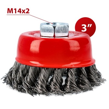 ПРОВОЛОЧНАЯ ЩЕТКА BRIDNED M14x2 3
